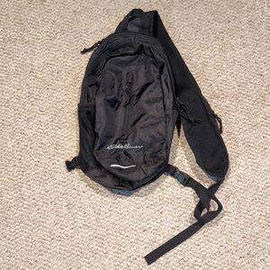 Eddie Bauer Stowaway 10 L Slingback Backpack Black Packable Hiking Travel